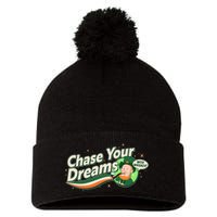 St Patrick's Day Chase Your Dreams With Whiskey Pom Pom 12in Knit Beanie