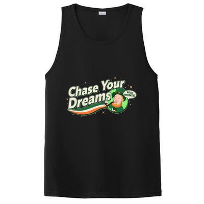 St Patrick's Day Chase Your Dreams With Whiskey PosiCharge Competitor Tank