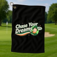 St Patrick's Day Chase Your Dreams With Whiskey Golf Towel