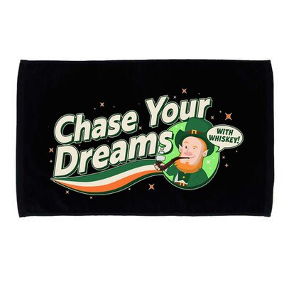St Patrick's Day Chase Your Dreams With Whiskey Microfiber Hand Towel