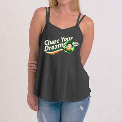 St Patrick's Day Chase Your Dreams With Whiskey Women's Strappy Tank