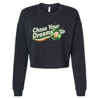 St Patrick's Day Chase Your Dreams With Whiskey Cropped Pullover Crew