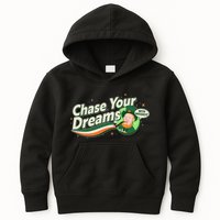 St Patrick's Day Chase Your Dreams With Whiskey Kids Hoodie