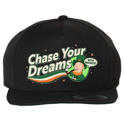 St Patrick's Day Chase Your Dreams With Whiskey Wool Snapback Cap