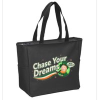 St Patrick's Day Chase Your Dreams With Whiskey Zip Tote Bag
