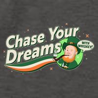 St Patrick's Day Chase Your Dreams With Whiskey Vector Backpack