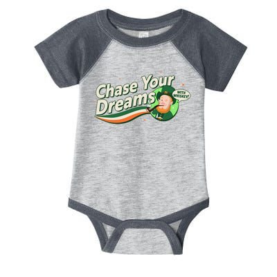 St Patrick's Day Chase Your Dreams With Whiskey Infant Baby Jersey Bodysuit