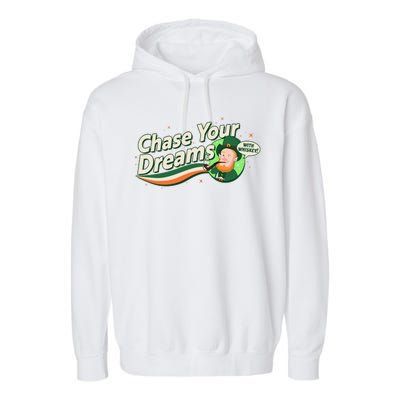 St Patrick's Day Chase Your Dreams With Whiskey Garment-Dyed Fleece Hoodie