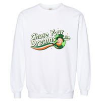 St Patrick's Day Chase Your Dreams With Whiskey Garment-Dyed Sweatshirt
