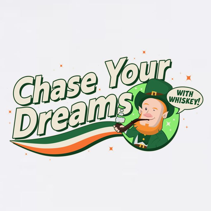 St Patrick's Day Chase Your Dreams With Whiskey Garment-Dyed Sweatshirt