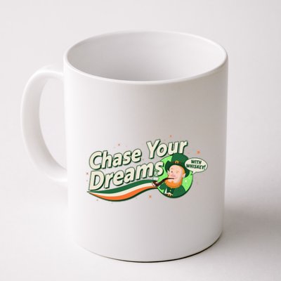 St Patrick's Day Chase Your Dreams With Whiskey Coffee Mug