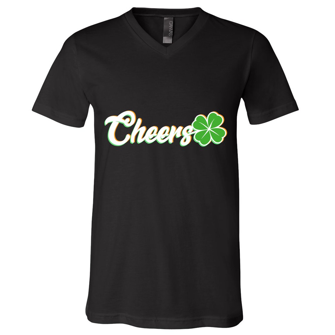 St Patrick's Day Cheers Clover V-Neck T-Shirt