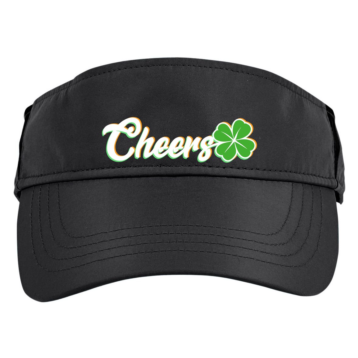 St Patrick's Day Cheers Clover Adult Drive Performance Visor