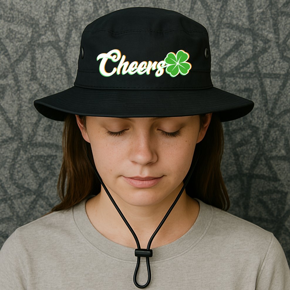 St Patrick's Day Cheers Clover Bucket Hat