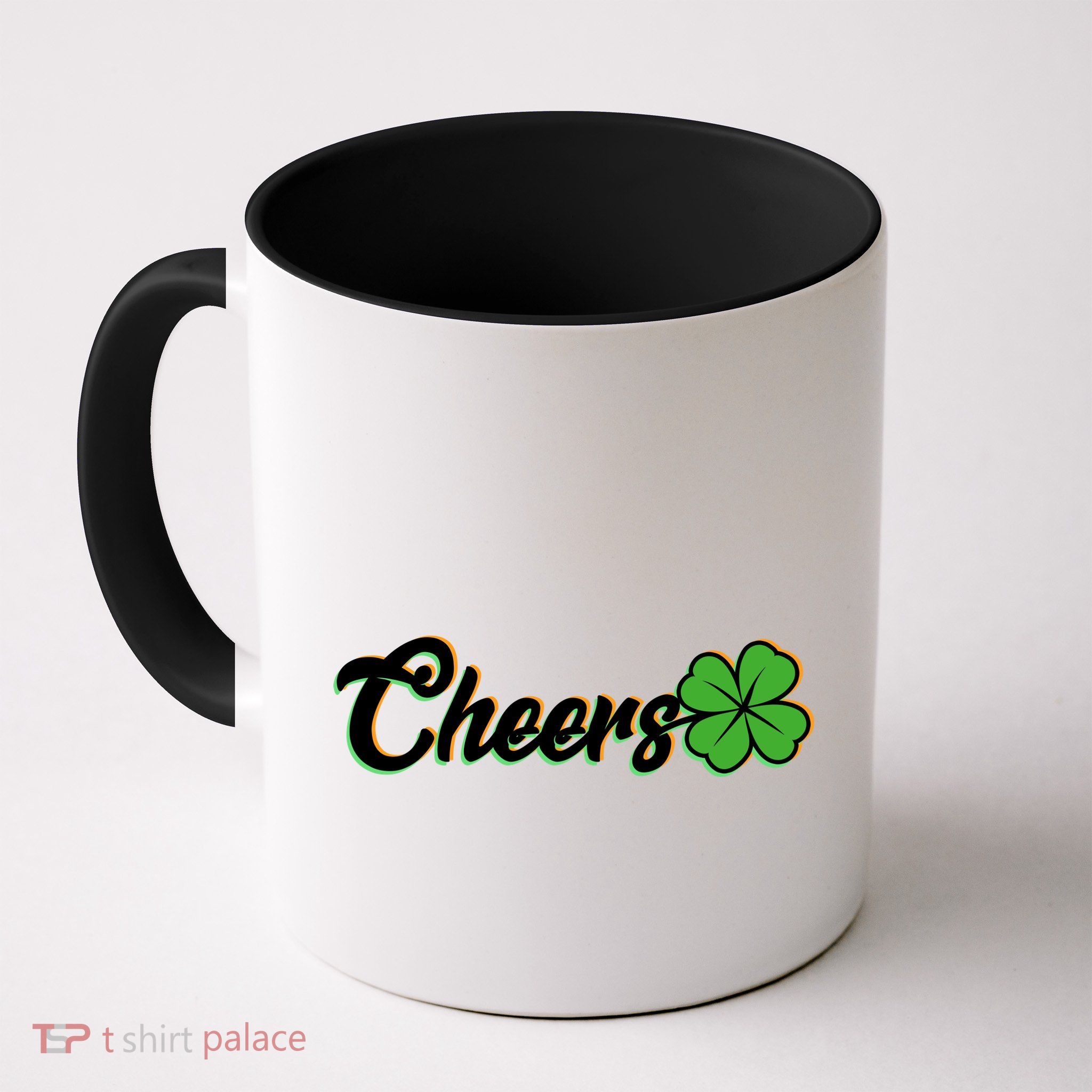 St Patrick's Day Cheers Clover Mug