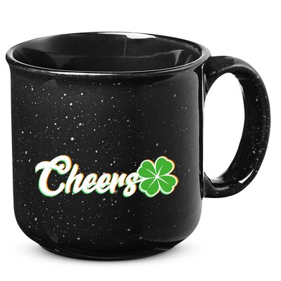 St Patrick's Day Cheers Clover 15oz Campfire Ceramic Mug