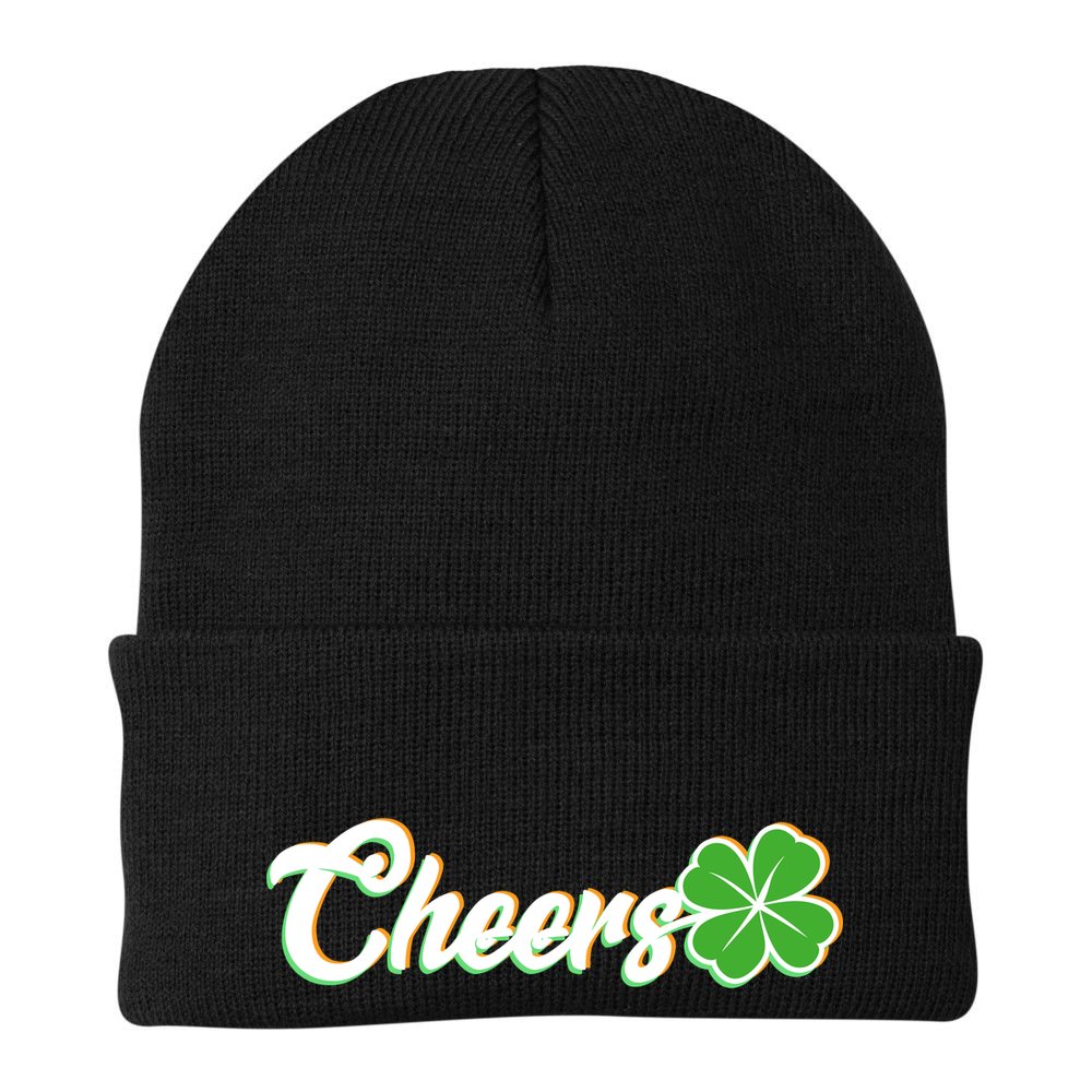 St Patrick's Day Cheers Clover Beanie