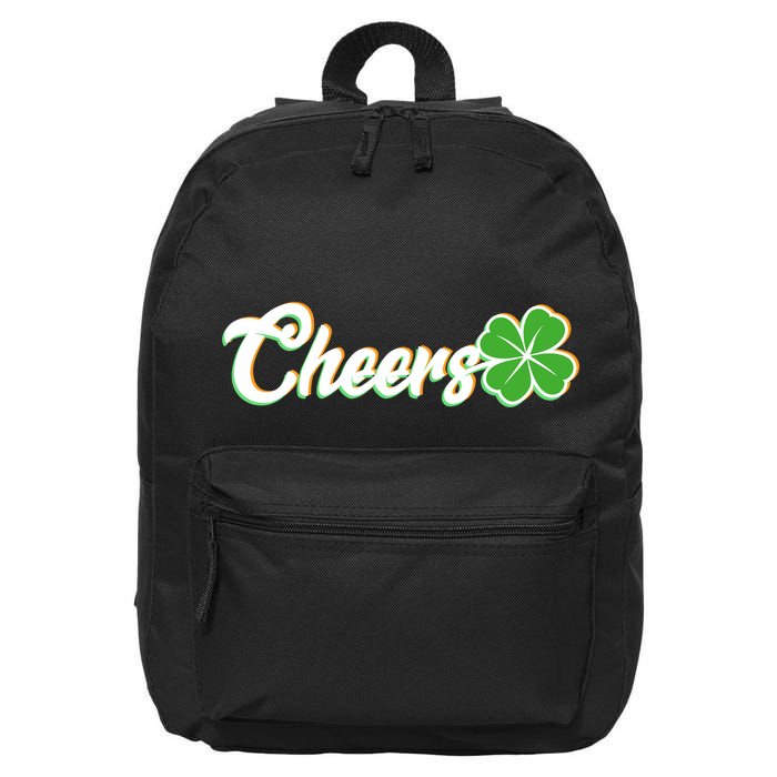 St Patrick's Day Cheers Clover 16 in Basic Backpack