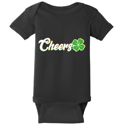St Patrick's Day Cheers Clover Baby Bodysuit