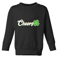 St Patrick's Day Cheers Clover Toddler Sweatshirt