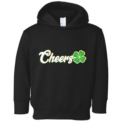 St Patrick's Day Cheers Clover Toddler Hoodie