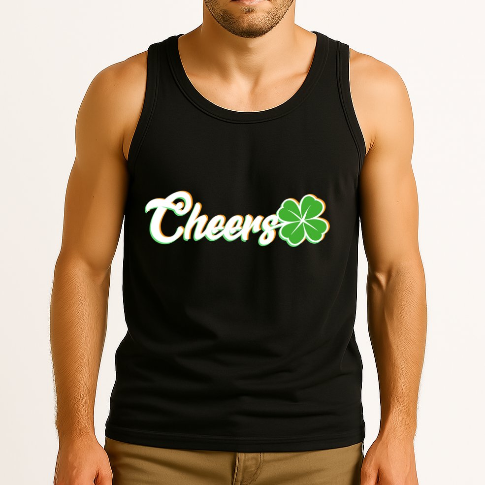 St Patrick's Day Cheers Clover Tank Top