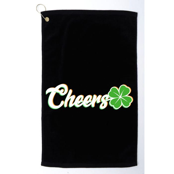 St Patrick's Day Cheers Clover Golf Towel
