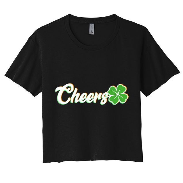 St Patrick's Day Cheers Clover Crop Top