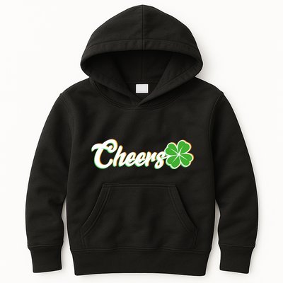 St Patrick's Day Cheers Clover Kids Hoodie
