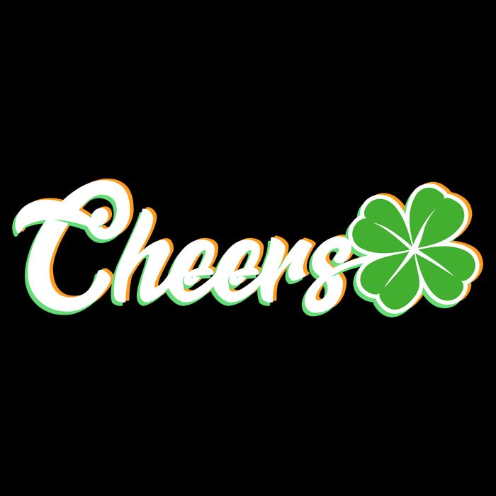 St Patrick's Day Cheers Clover Short Acrylic Beanie