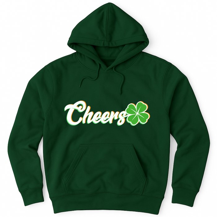 St Patrick's Day Cheers Clover Hoodie