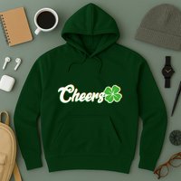 St Patrick's Day Cheers Clover Hoodie