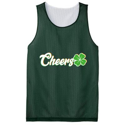 St Patrick's Day Cheers Clover Mesh Reversible Basketball Jersey Tank