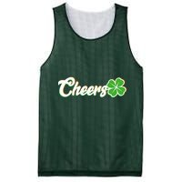 St Patrick's Day Cheers Clover Mesh Reversible Basketball Jersey Tank