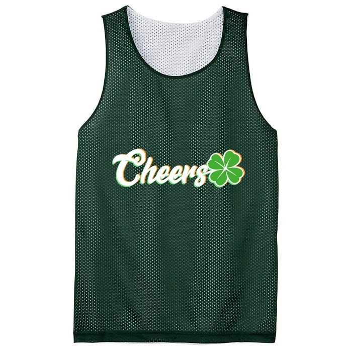 St Patrick's Day Cheers Clover Mesh Reversible Basketball Jersey Tank