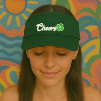 St Patrick's Day Cheers Clover Visor