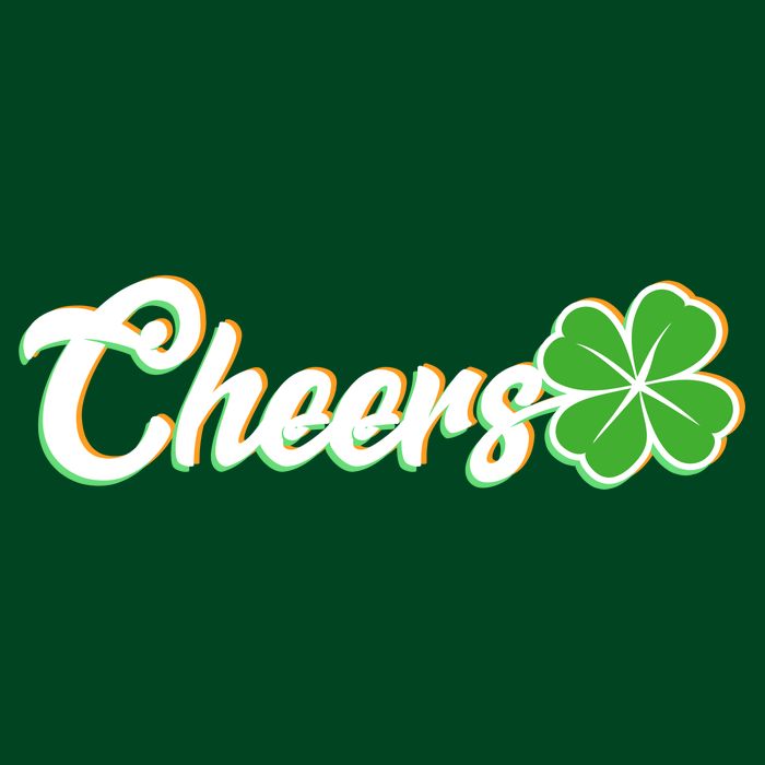 St Patrick's Day Cheers Clover Womens T-Shirt