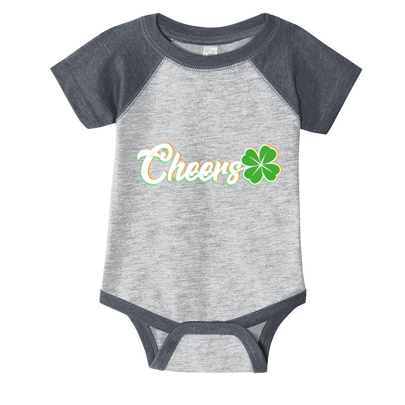 St Patrick's Day Cheers Clover Infant Baby Jersey Bodysuit