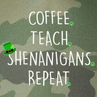 St Patrick's Day Coffee Teach Shenanigans Repeat Legacy Tie Dye Trucker Hat