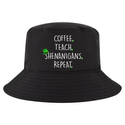 St Patrick's Day Coffee Teach Shenanigans Repeat Cool Comfort Performance Bucket Hat