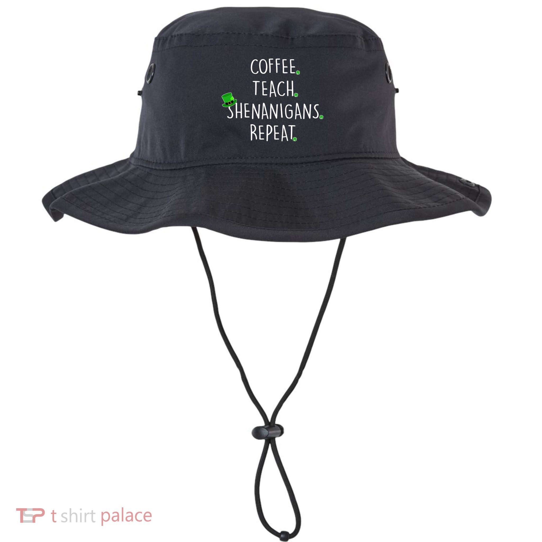 St Patrick's Day Coffee Teach Shenanigans Repeat Bucket Hat