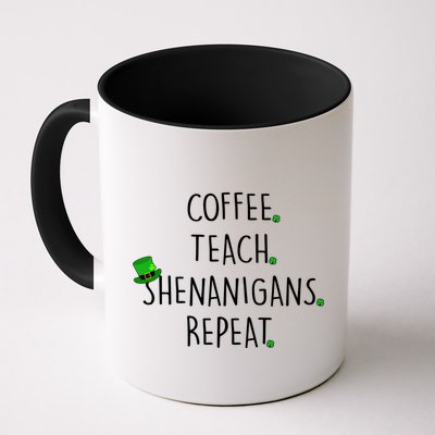 St Patrick's Day Coffee Teach Shenanigans Repeat Mug