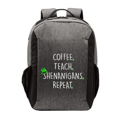 St Patrick's Day Coffee Teach Shenanigans Repeat Vector Backpack