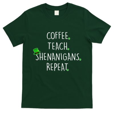 St Patrick's Day Coffee Teach Shenanigans Repeat T-Shirt