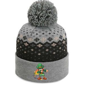 St Patricks Day Dabbing Leprechaun Pot Of Gold The Baniff Cuffed Pom Beanie