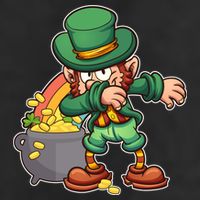 St Patricks Day Dabbing Leprechaun Pot Of Gold Cool Comfort Performance Bucket Hat