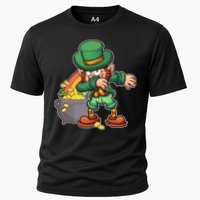 St Patricks Day Dabbing Leprechaun Pot Of Gold Performance Shirt