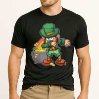 St Patricks Day Dabbing Leprechaun Pot Of Gold Performance Shirt