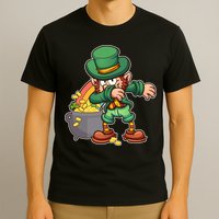 St Patricks Day Dabbing Leprechaun Pot Of Gold T-Shirt