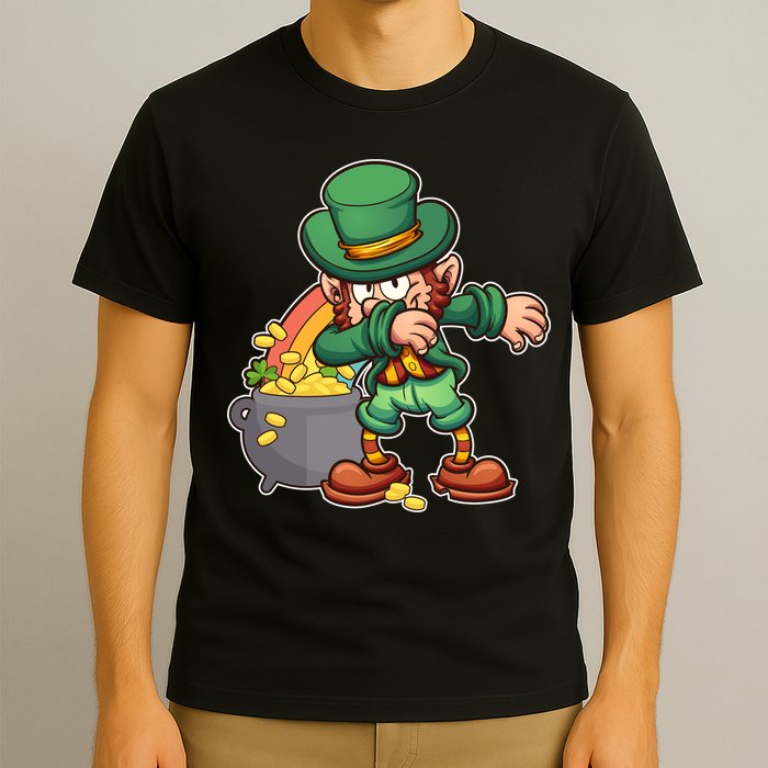 St Patricks Day Dabbing Leprechaun Pot Of Gold T-Shirt